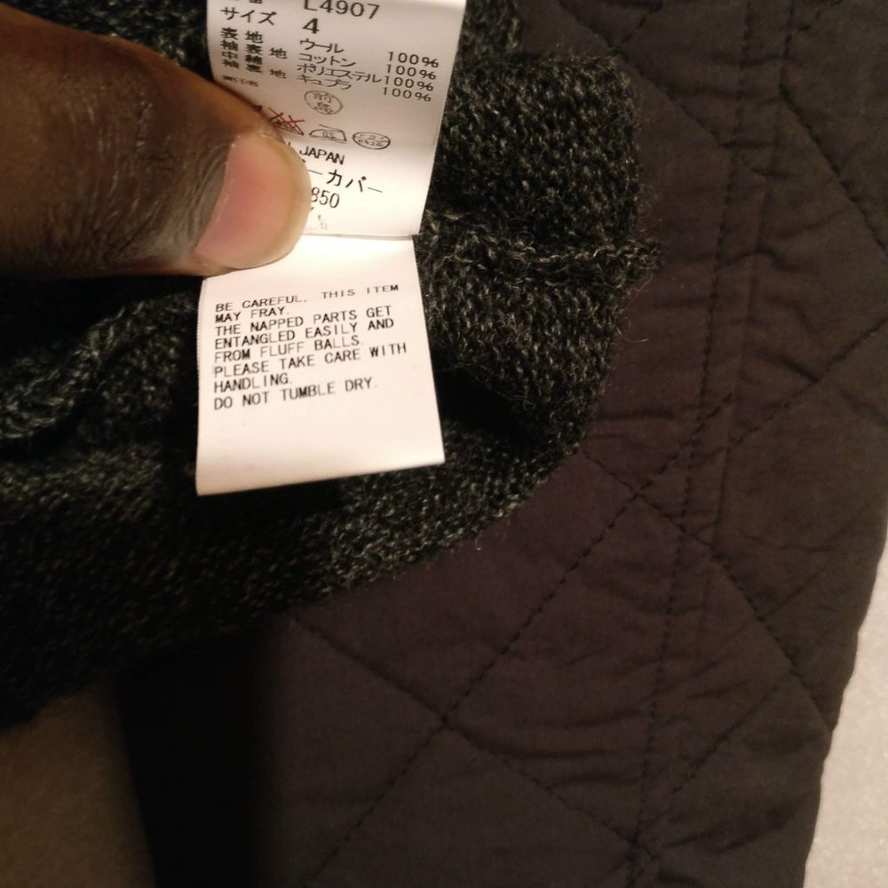 UNDERCOVER JAPAN Aviator bomber quilted puffer Wool Jacket Color Coal Men medium - Picture 8 of 9